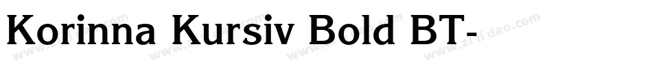 Korinna Kursiv Bold BT字体转换